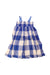 A Blue Sleeveless Dresses from Arsène et les pipelettes in size 5T for girl. (Back View)