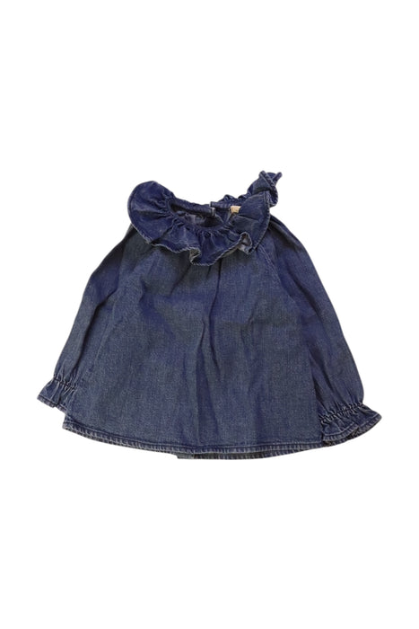 A Blue Sleeveless Dresses from Louis Louise in size 12-18M for girl. (Front View)