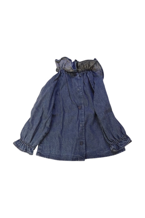 A Blue Sleeveless Dresses from Louis Louise in size 12-18M for girl. (Back View)