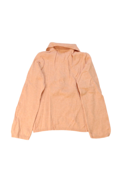 A Beige Long Sleeve Polos from Excuse My French in size 2T for girl. (Back View)