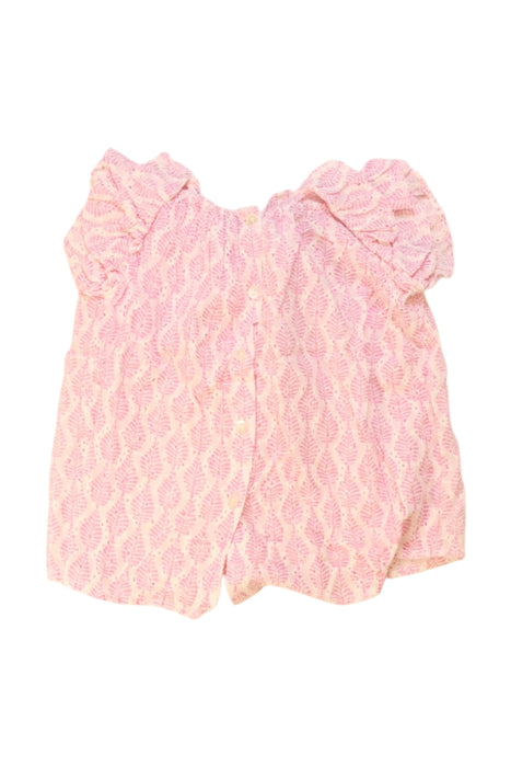 A Pink Sleeveless Tops from Bonton in size 3-6M for girl. (Back View)