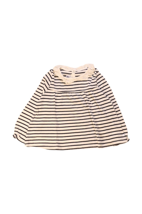 A White Long Sleeve Dresses from Petit Bateau in size 2T for girl. (Front View)