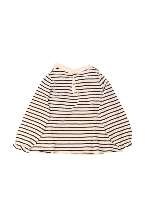 A White Long Sleeve Dresses from Petit Bateau in size 2T for girl. (Back View)