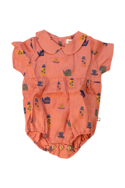 A Multicolour Short Sleeve Rompers from Oeuf in size 6-12M for girl. (Front View)