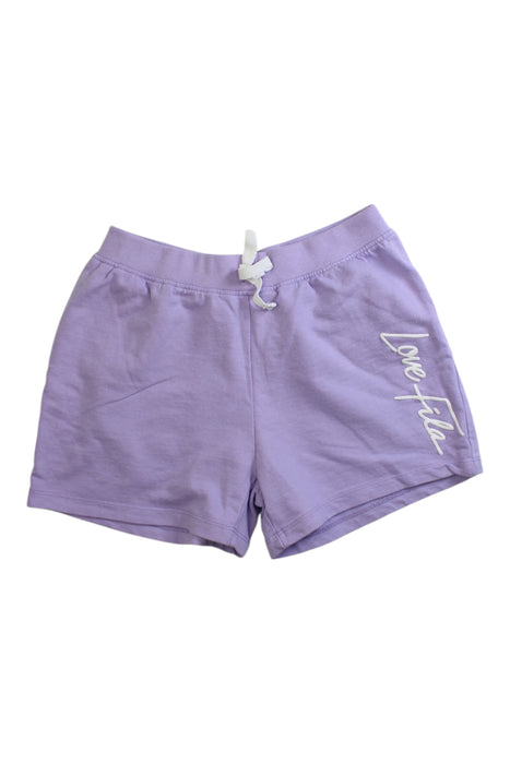 A Purple Shorts from Fila in size 10Y for girl. (Front View)