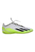 A White Cleats/Soccer Shoes from Adidas in size 12Y for boy. (Front View)