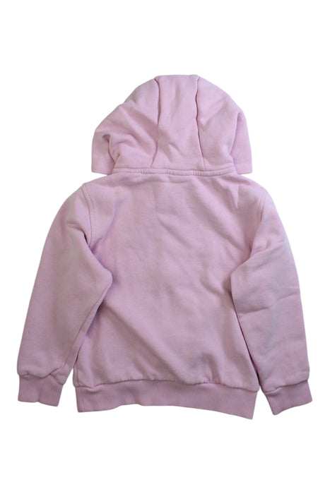 A Pink Zippered Sweatshirts from Lacoste in size 6T for girl. (Back View)