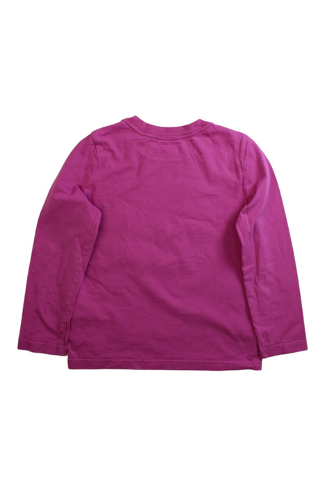 A Pink Long Sleeve T Shirts from Roots in size 5T for girl. (Back View)