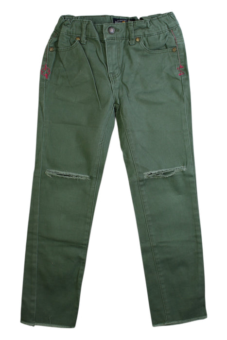 A Green Jeans from Lucky Brand in size 6T for girl. (Front View)
