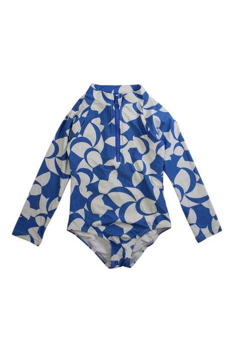 A Blue Rash Guards from Seed in size 5T for girl. (Front View)