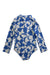 A Blue Rash Guards from Seed in size 5T for girl. (Back View)