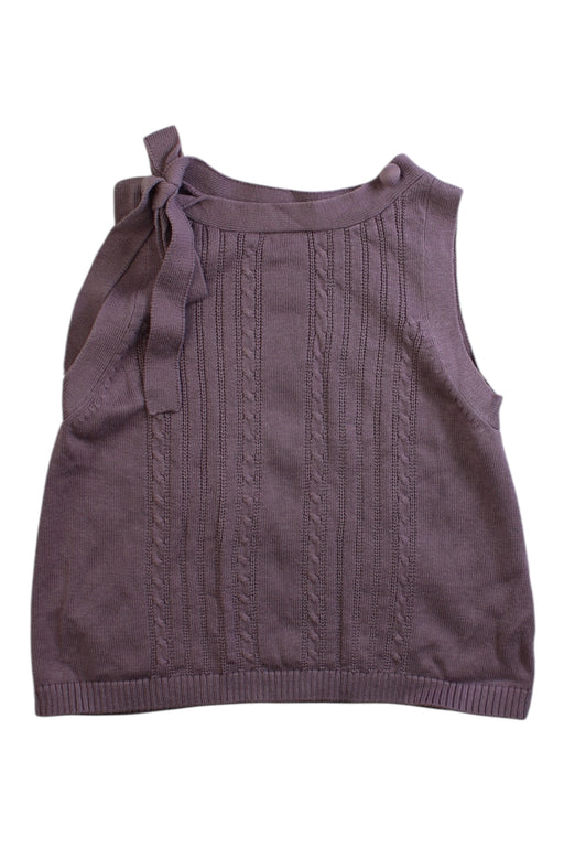 A Purple Sleeveless Tops from Le Petit Pois in size 3T for girl. (Front View)