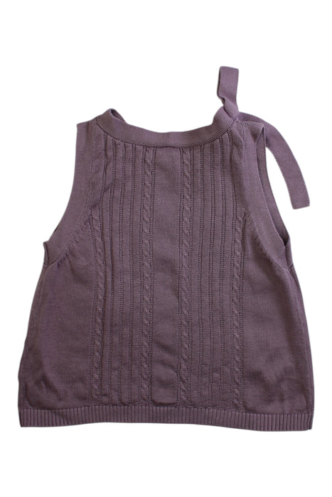 A Purple Sleeveless Tops from Le Petit Pois in size 3T for girl. (Back View)