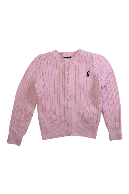 A Pink Cardigans from Polo Ralph Lauren in size 5T for girl. (Front View)