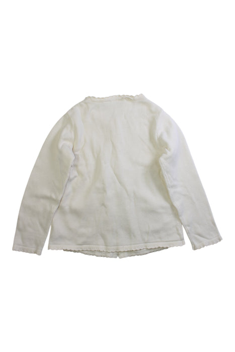 A White Cardigans from Jojo Maman Bébé in size 4T for girl. (Back View)