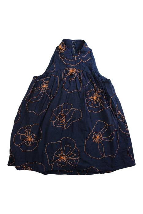 A Navy Sleeveless Dresses from Love, Bonito in size 5T for girl. (Front View)