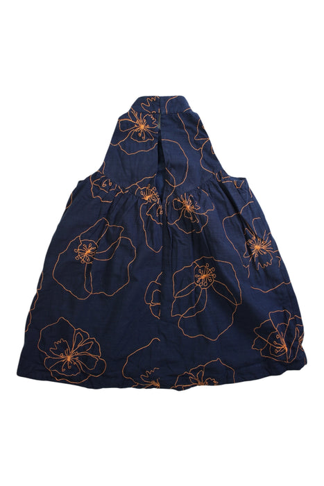 A Navy Sleeveless Dresses from Love, Bonito in size 5T for girl. (Back View)