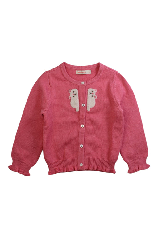 A Pink Cardigans from Momonittu in size 4T for girl. (Front View)