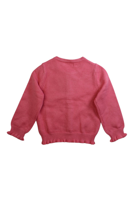A Pink Cardigans from Momonittu in size 4T for girl. (Back View)