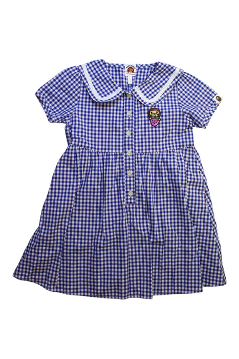 A Blue Short Sleeve Dresses from Bape by A Bathing Ape in size 6T for girl. (Front View)