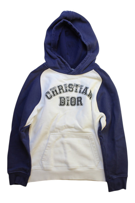 A Navy Hooded Sweatshirts from Dior in size 6T for girl. (Front View)