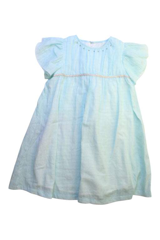 A Blue Sleeveless Dresses from Nanos in size 7Y for girl. (Front View)