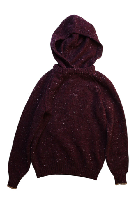 A Burgundy Hooded Sweatshirts from Brunello Cucinelli in size 6T for neutral. (Front View)