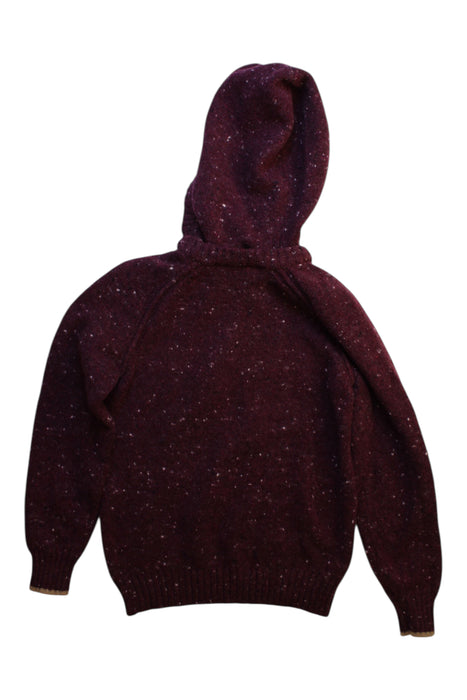 A Burgundy Hooded Sweatshirts from Brunello Cucinelli in size 6T for neutral. (Back View)