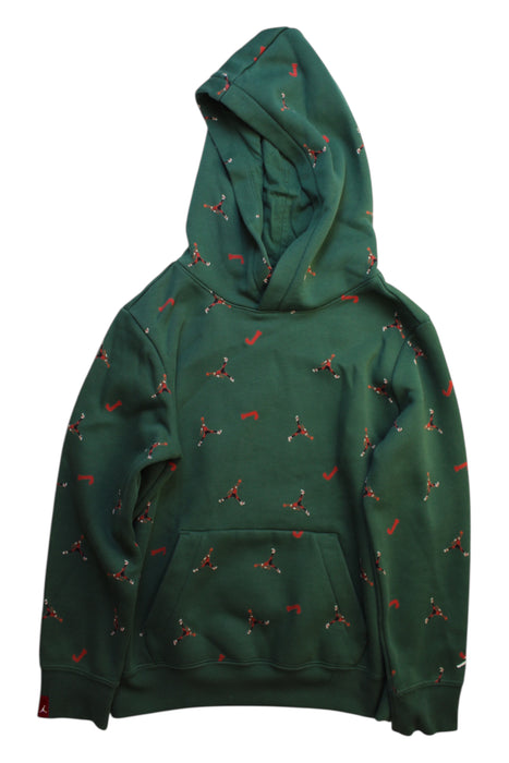A Green Hooded Sweatshirts from Air Jordan in size 6T for boy. (Front View)
