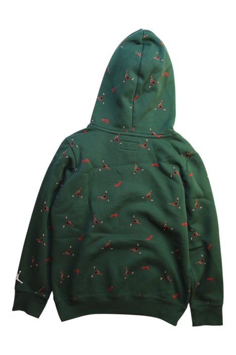 A Green Hooded Sweatshirts from Air Jordan in size 6T for boy. (Back View)