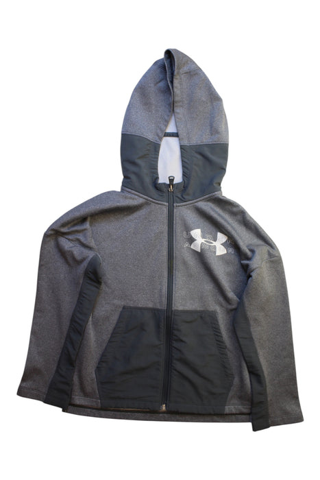 A Grey Hooded Sweatshirts from Under Armour in size 8Y for boy. (Front View)