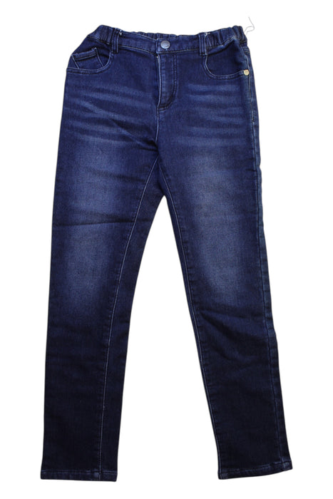A Blue Jeans from Momonittu in size 8Y for girl. (Front View)