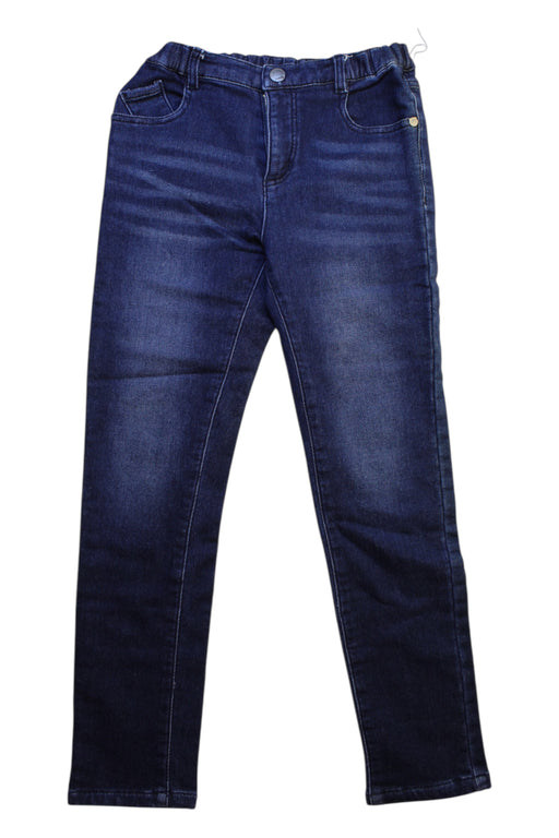 A Blue Jeans from Momonittu in size 8Y for girl. (Front View)