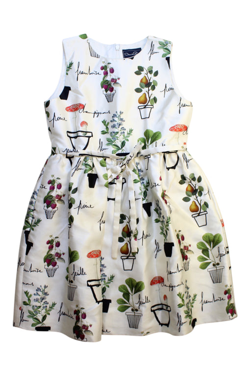 A Multicolour Sleeveless Dresses from Oscar de la Renta in size 8Y for girl. (Front View)