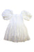 A White Short Sleeve Dresses from Gingersnaps in size 6T for girl. (Front View)