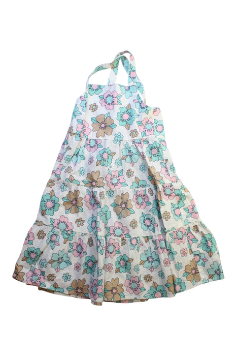 A Multicolour Sleeveless Dresses from Seed in size 4T for girl. (Front View)