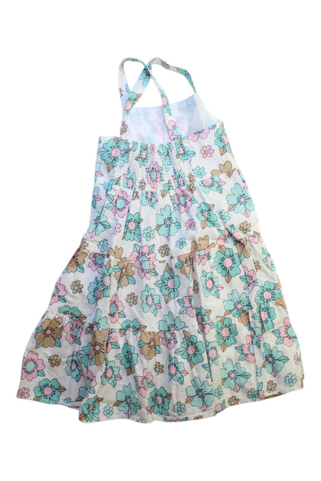 A Multicolour Sleeveless Dresses from Seed in size 4T for girl. (Back View)