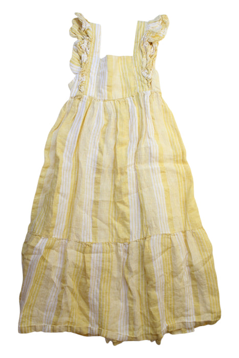 A Yellow Sleeveless Dresses from Gingersnaps in size 6T for girl. (Front View)