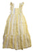 A Yellow Sleeveless Dresses from Gingersnaps in size 6T for girl. (Front View)