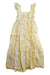 A Yellow Sleeveless Dresses from Gingersnaps in size 6T for girl. (Back View)