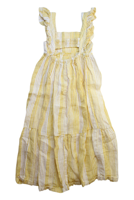 A Yellow Sleeveless Dresses from Gingersnaps in size 6T for girl. (Back View)