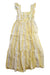A Yellow Sleeveless Dresses from Gingersnaps in size 6T for girl. (Back View)