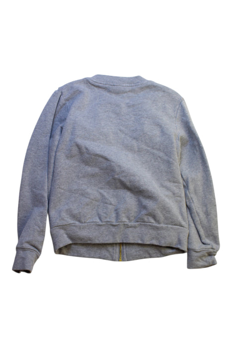 A Grey Zippered Sweatshirts from Jacadi in size 8Y for girl. (Back View)