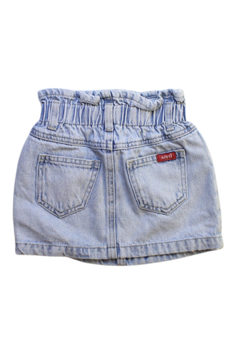 A Blue Short Skirts from Seed in size 4T for girl. (Back View)