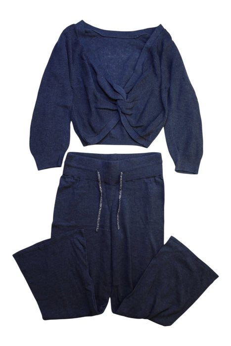 A Navy Pants Sets from Excuse My French in size 4T for girl. (Front View)