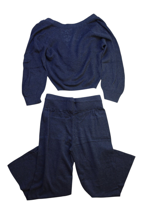 A Navy Pants Sets from Excuse My French in size 4T for girl. (Back View)