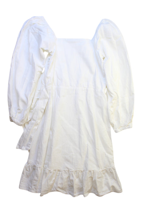 A White Long Sleeve Dresses from Seed in size 10Y for girl. (Back View)