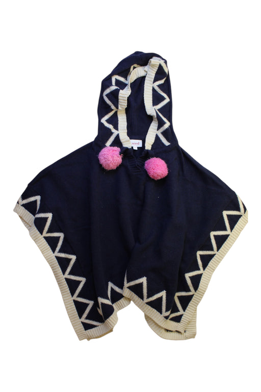 A Navy Capes & Ponchos from Seed in size 12Y for girl. (Front View)