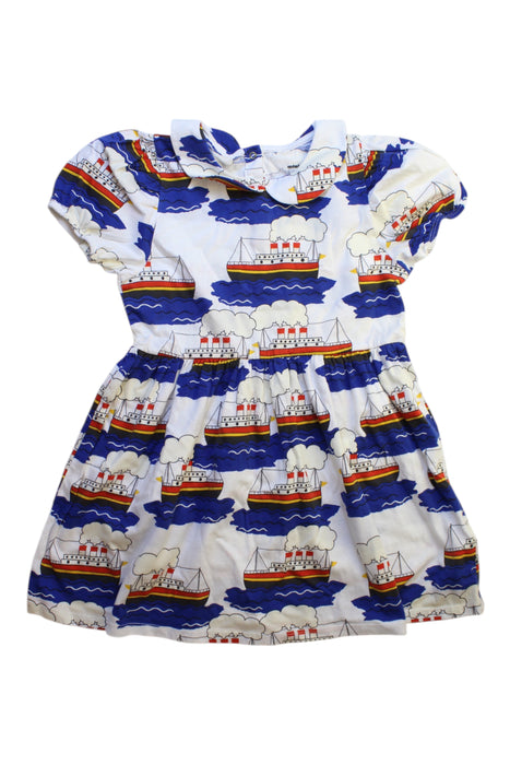 A Multicolour Short Sleeve Dresses from Mini Rodini in size 7Y for girl. (Front View)
