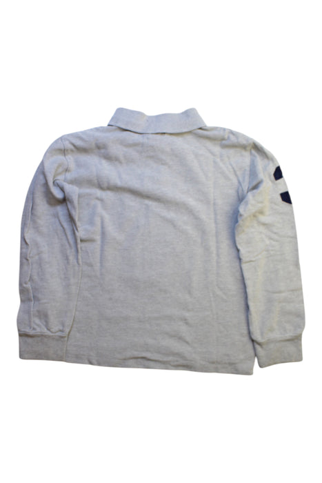 A Grey Long Sleeve Polos from Polo Ralph Lauren in size 8Y for boy. (Back View)